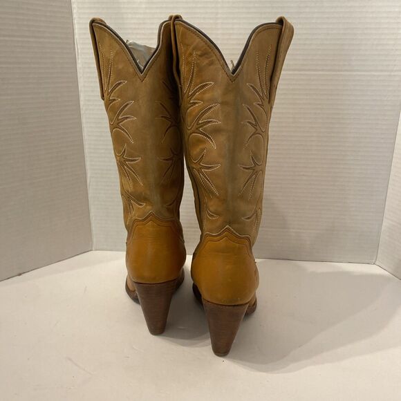 Vintage Frye Cowboy Boots Brown Suede Leather Western Pull-On Boots Size 7B - Picture 8 of 14